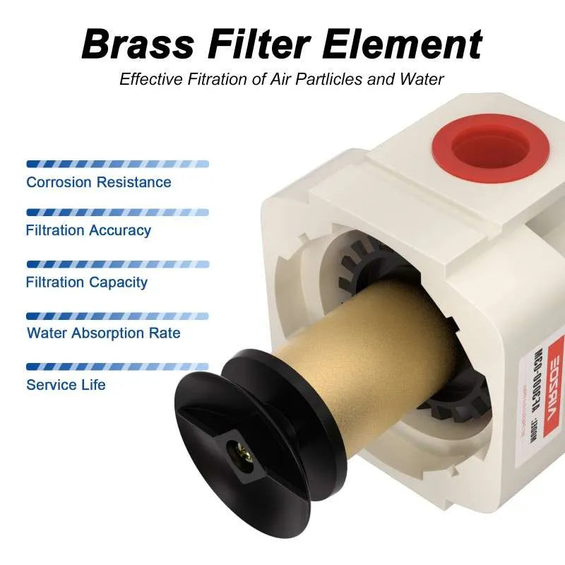 Brass filter element of airzoe AF3000-03 air dryer for filtering air particles and water