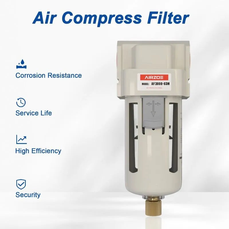 airzoe AF3000-03 air compressor filter with corrosion resistance, long service life and high efficiency