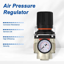 airzoe AR3000-02 aluminum alloy and plastic compressed air regulator with corrosion resistance, long service life, high efficiency and 0-150 PSI gauge
